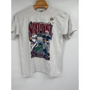VTG 1993 Cowboys vs Bills Super Bowl XXVII Mens Shirt Short Sleeve Sz L Salem